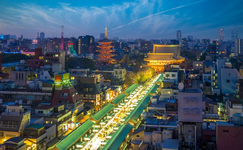 日本东京浅草夜景