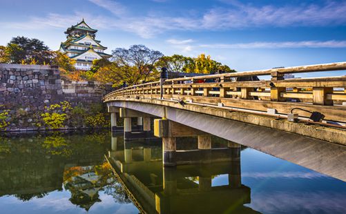 日本大阪城公园秋景