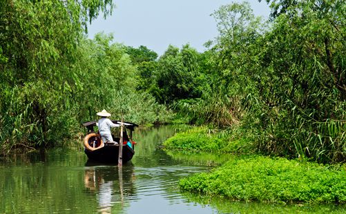 西溪湿地小船-重庆中青旅