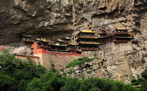 悬空寺建筑-山西旅游-重庆中青旅