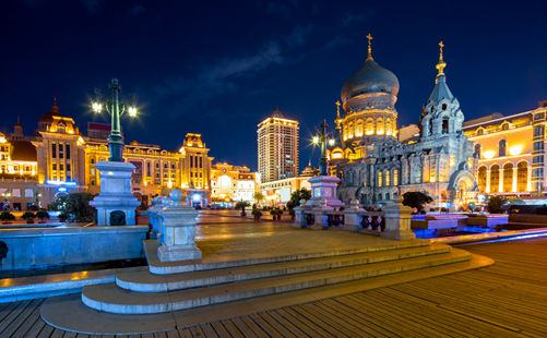 哈尔滨夜景-哈尔滨旅游-重庆中青旅